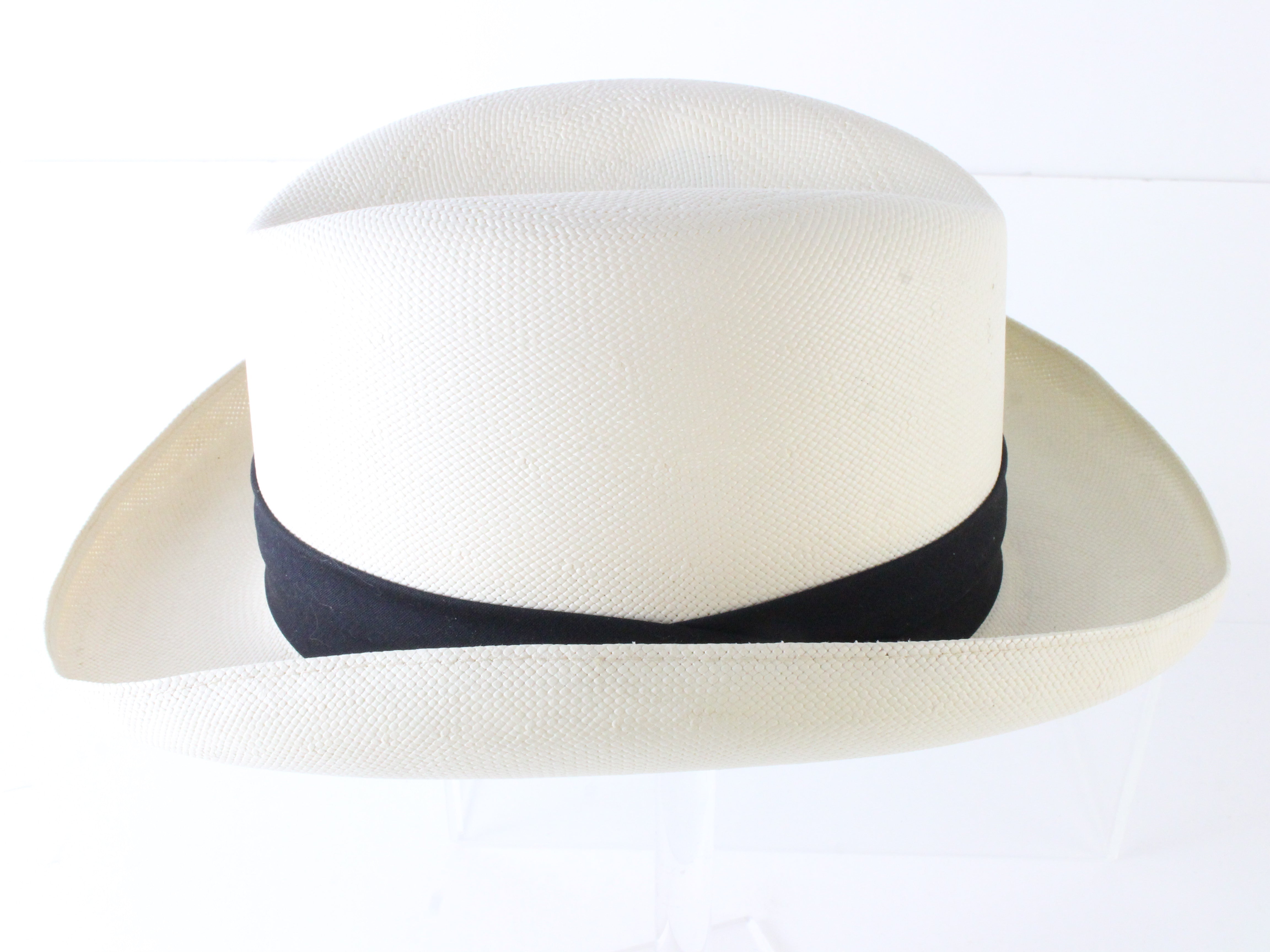 Mens straw homburg hat on sale