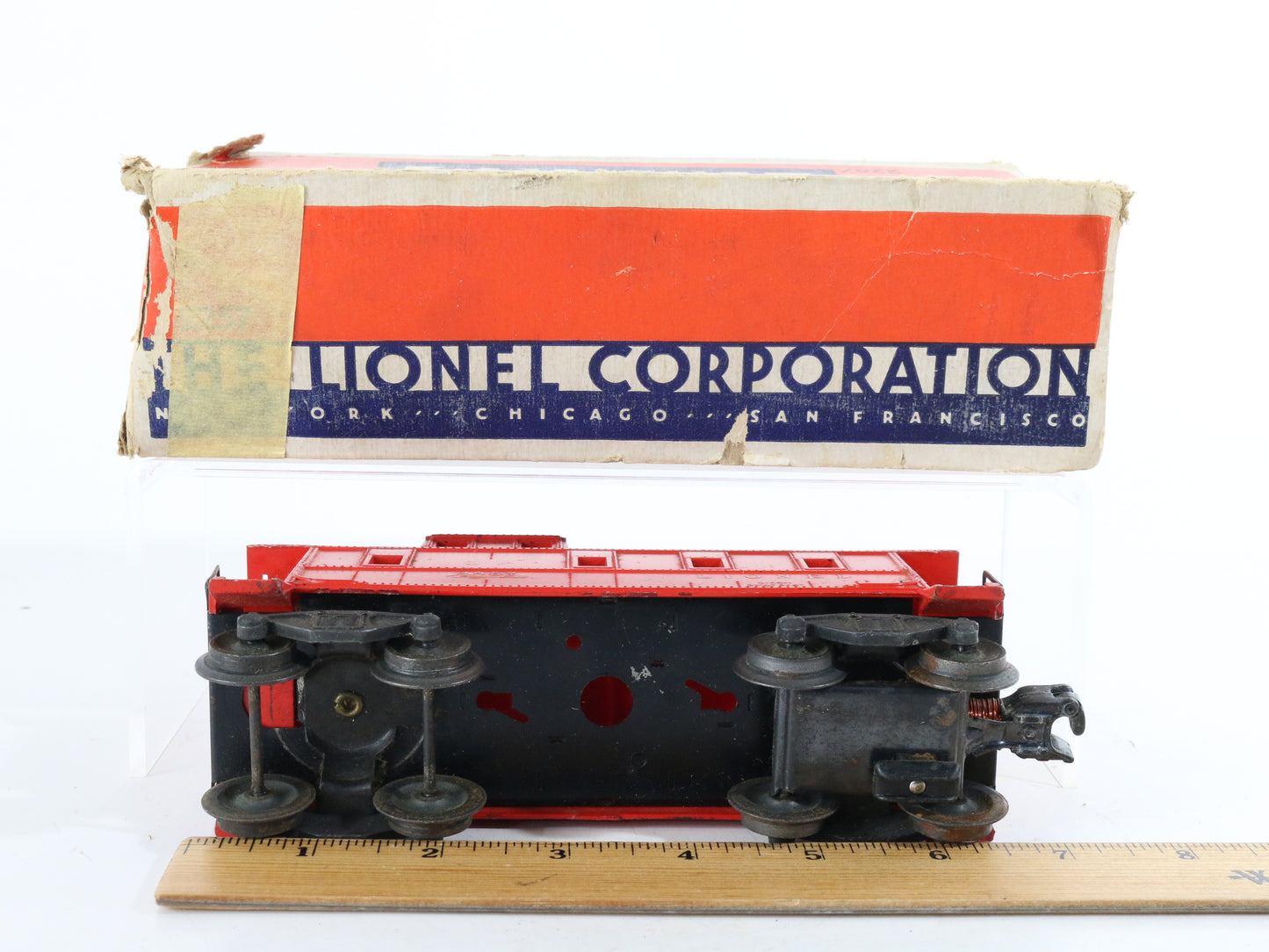 Lionel O Postwar 2257 Southern Pacific SP Red Caboose + box