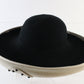 Jack Mcconnell New York Ladies Black Wool Felt Hat W/ Moon Cutouts 6 7/8 55cm