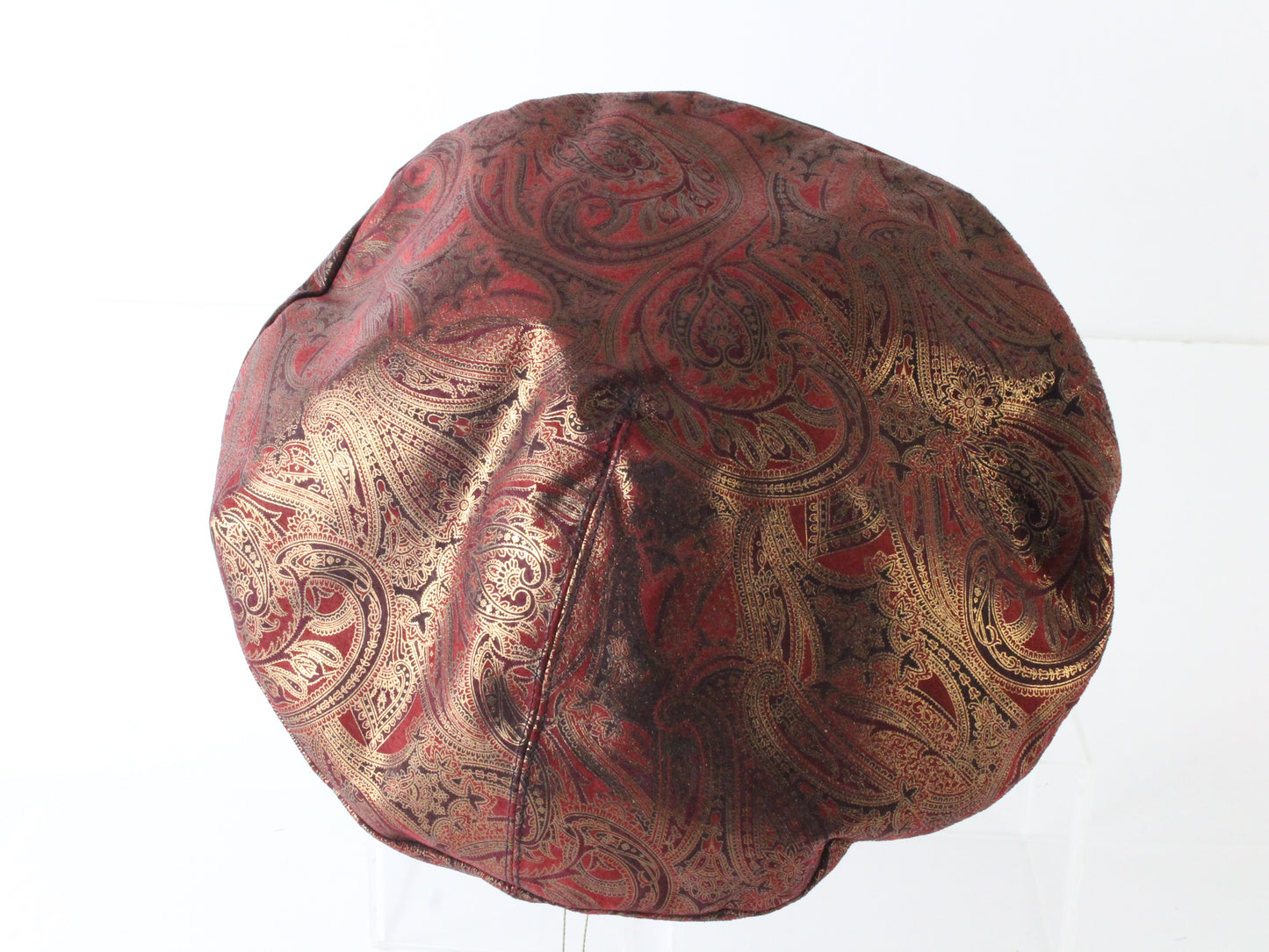 Frank Olive Ladies Fancy Boutique Red Paisley Beret 7 1/8 57cm