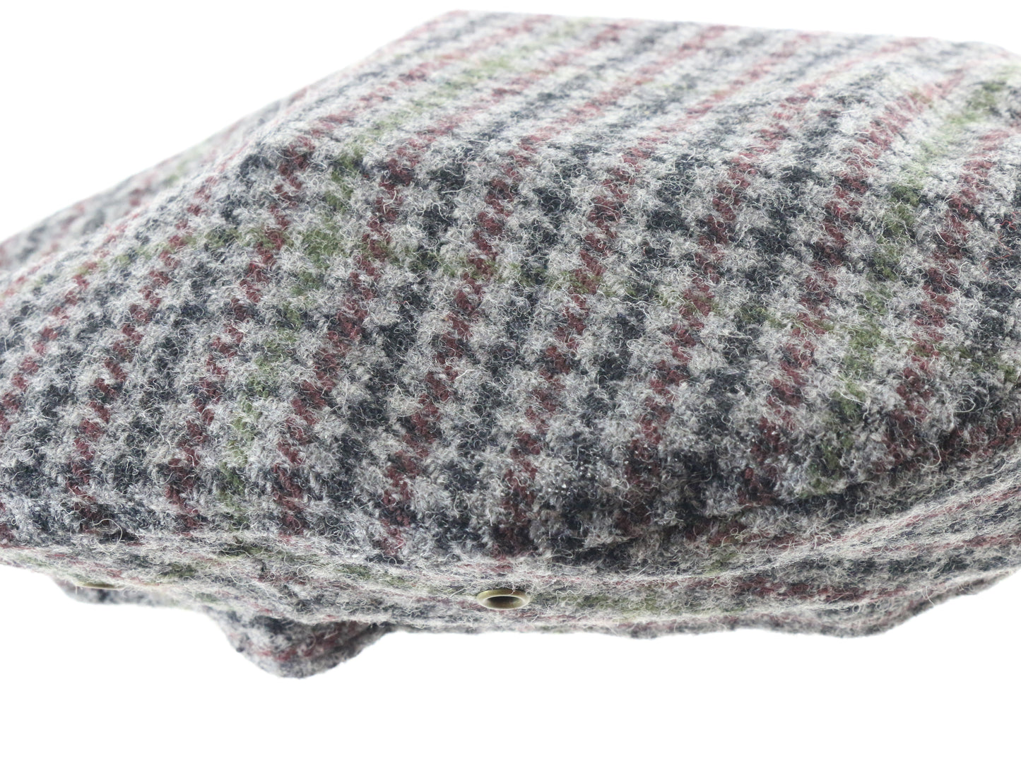 Avalon Classic Mens Gray and Purple Houndstooth Wool Beret S/M