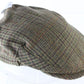 John Hanley & Co Ltd Mens Brown Plaid Ivy Cap NEWSBOY CAP 7 1/8 57cm