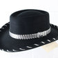Fiesta Hat Co Waterproof Black Wool Felt Cowboy Cowgirl Hat W/ Silver Band SIZES