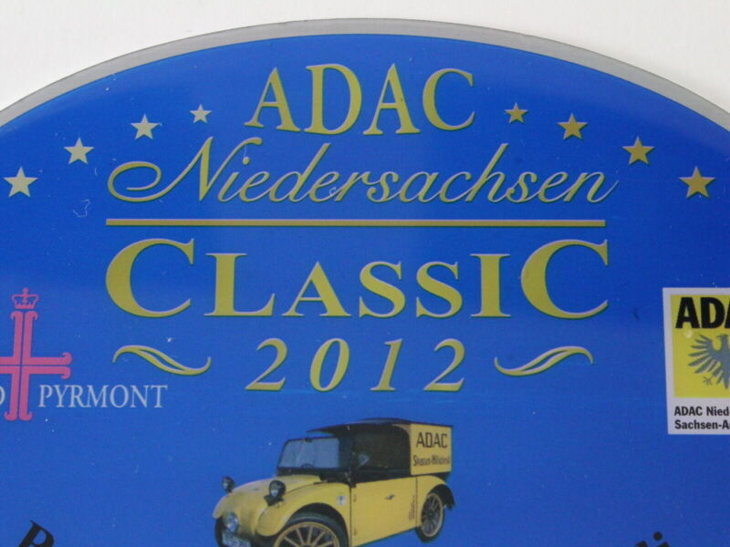 ADAC Niedersachsen Classic 2012 Staatsbad Pyrmont 4.25" Metal Emblem Badge