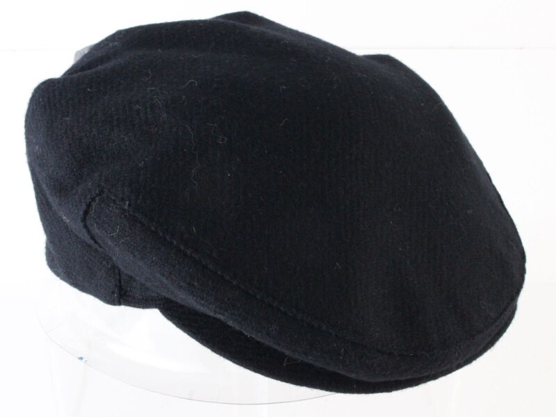 John Hanley & Co Ltd Mens Black Wool Ivy Cap NEWSBOY STYLE MULTIPLE SIZES