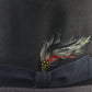 Top Hatters Mens Brown Genuine Fur Felt Derby Hat W/ Feather 6 7/8 55cm