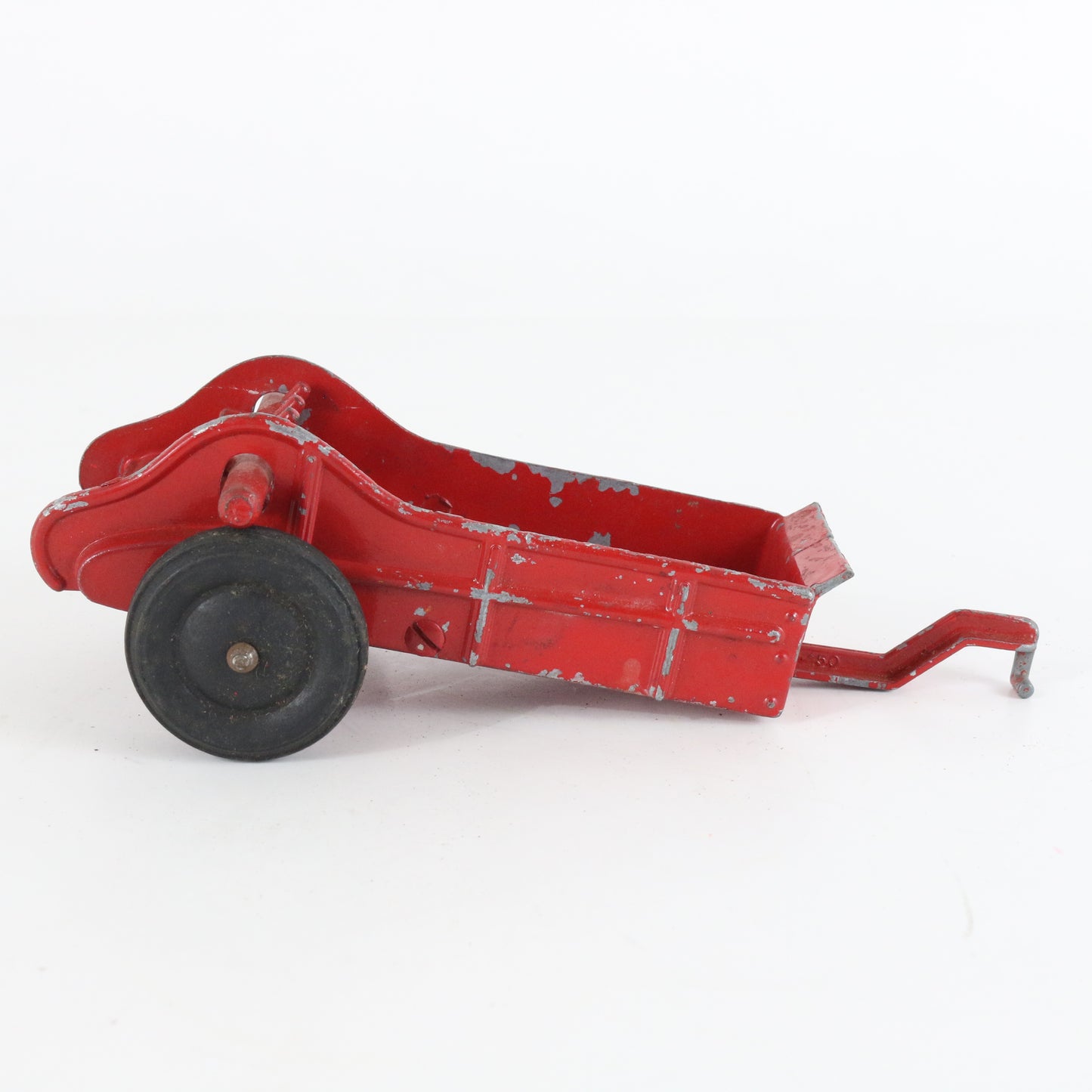 Vintage Red Tractor Spreader Diecast Hubley Kiddie Toy No. 50 6.5"