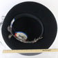 Mr John Classic Ladies Black Wool Felt Boutique Hat W/ Feathers 7 56cm