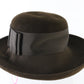Vintage Frank Olive the Gold Standard Ladies Boutique Brown Felt Hat 6 7/8 55cm