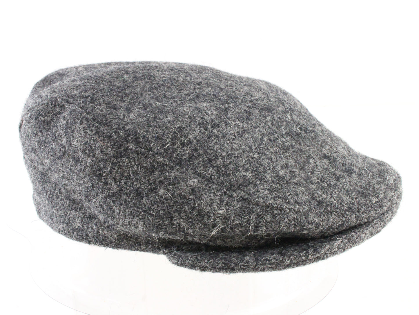 Harris Tweed Mens Vintage Gray Mix Hand Woven Tweed Sport Cap S