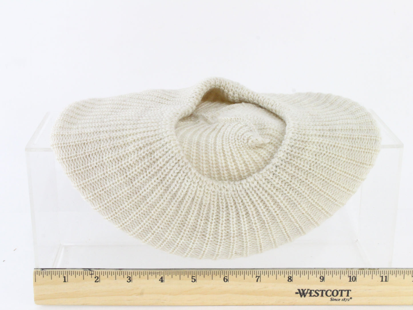 Patricia Underwood Too Ladies Beige Wool Knit Beret One Size