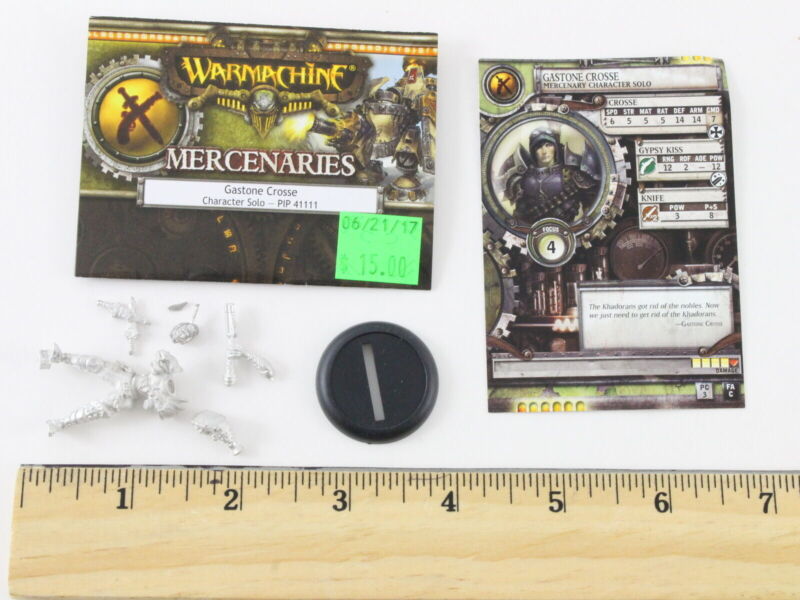 Warmachine Mercenaries Gastone Crosse Character Solo PIP41111 Privateer Press