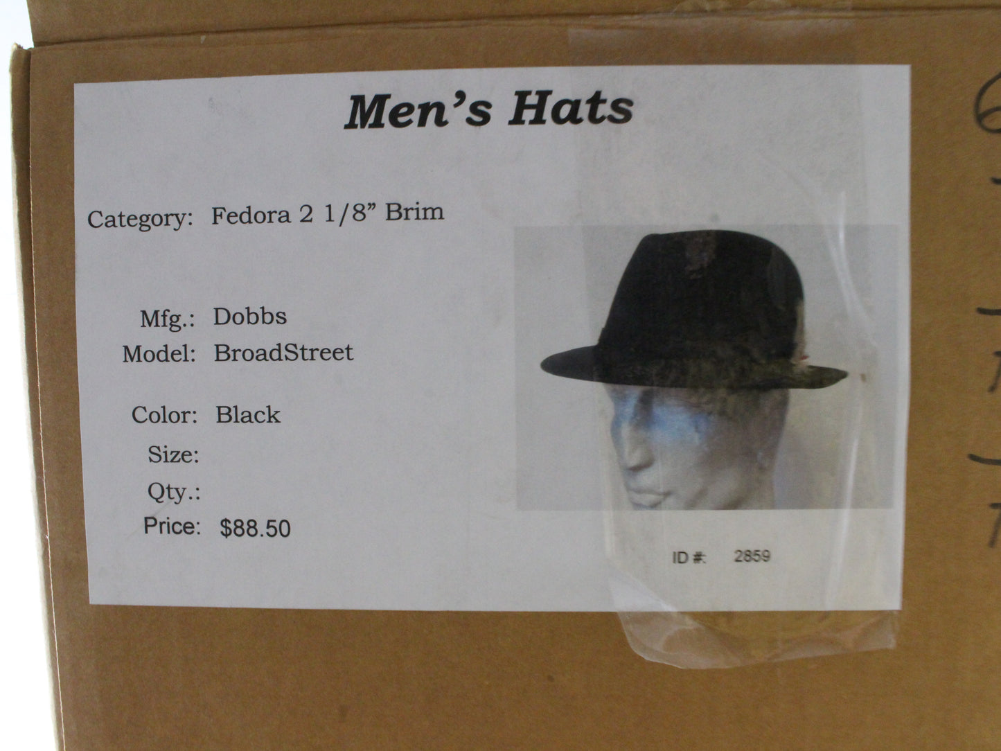 Dobbs Mens Classic Black Felt Fedora W/ Feathers and Pin MULTIPLE SIZES