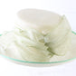 Chapeau Creations Ladies Boutique White And Lime Straw Hat 7 56cm