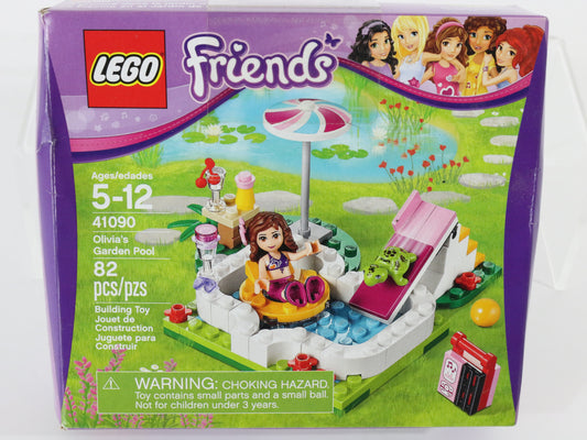 Lego Friends Olivias Garden Pool Mostly Built Set 41090 W/ Box & Instructions