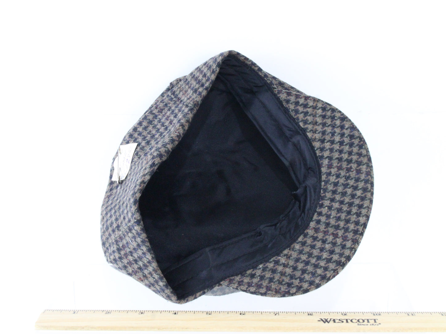 Lake of the Isles Mens Vintage Brown Houndstooth Wool Sport Cap S