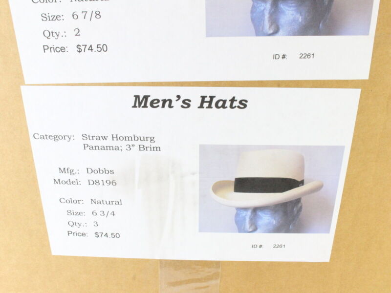 Dobbs Fifth Avenue Mens Natural Genuine Shantung Panama Hat MULTIPLE SIZES