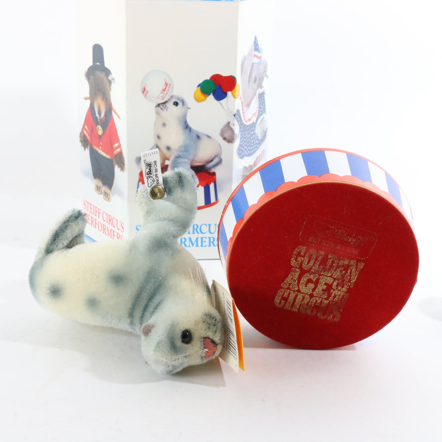 Steiff Golden Age Of The Circus Robby Seal W/ Ball & Stand IN BOX 650444