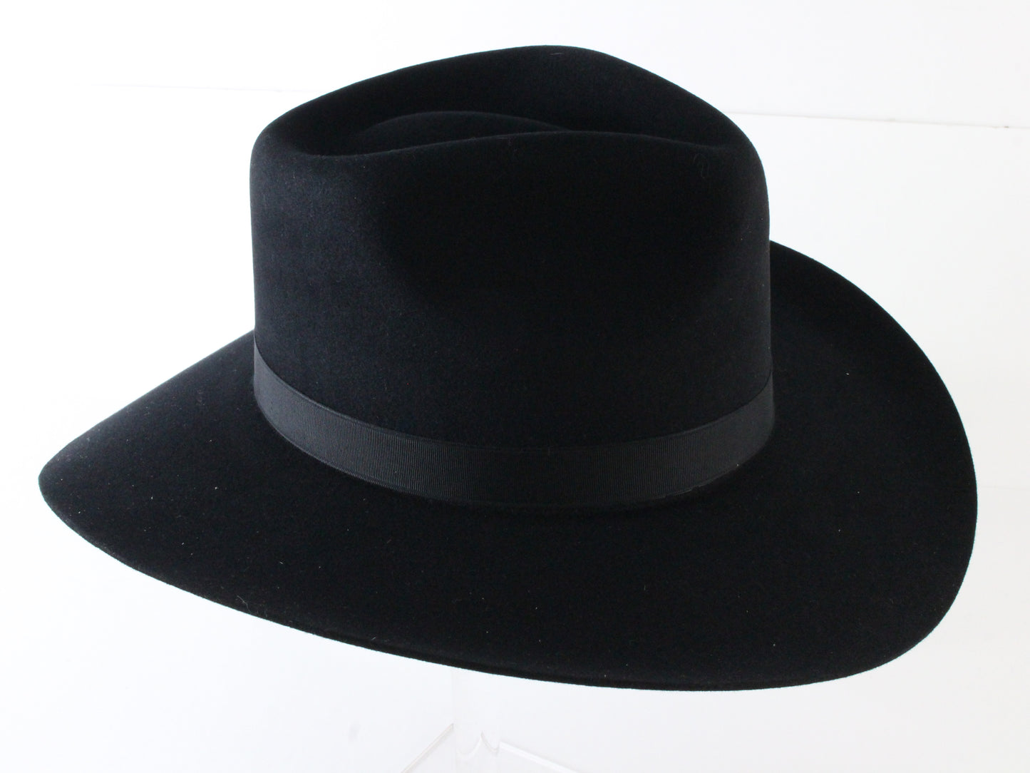 Top Hatters Mens Black Genuine Fur Felt Australian Cowboy Hat MULTIPLE SIZES