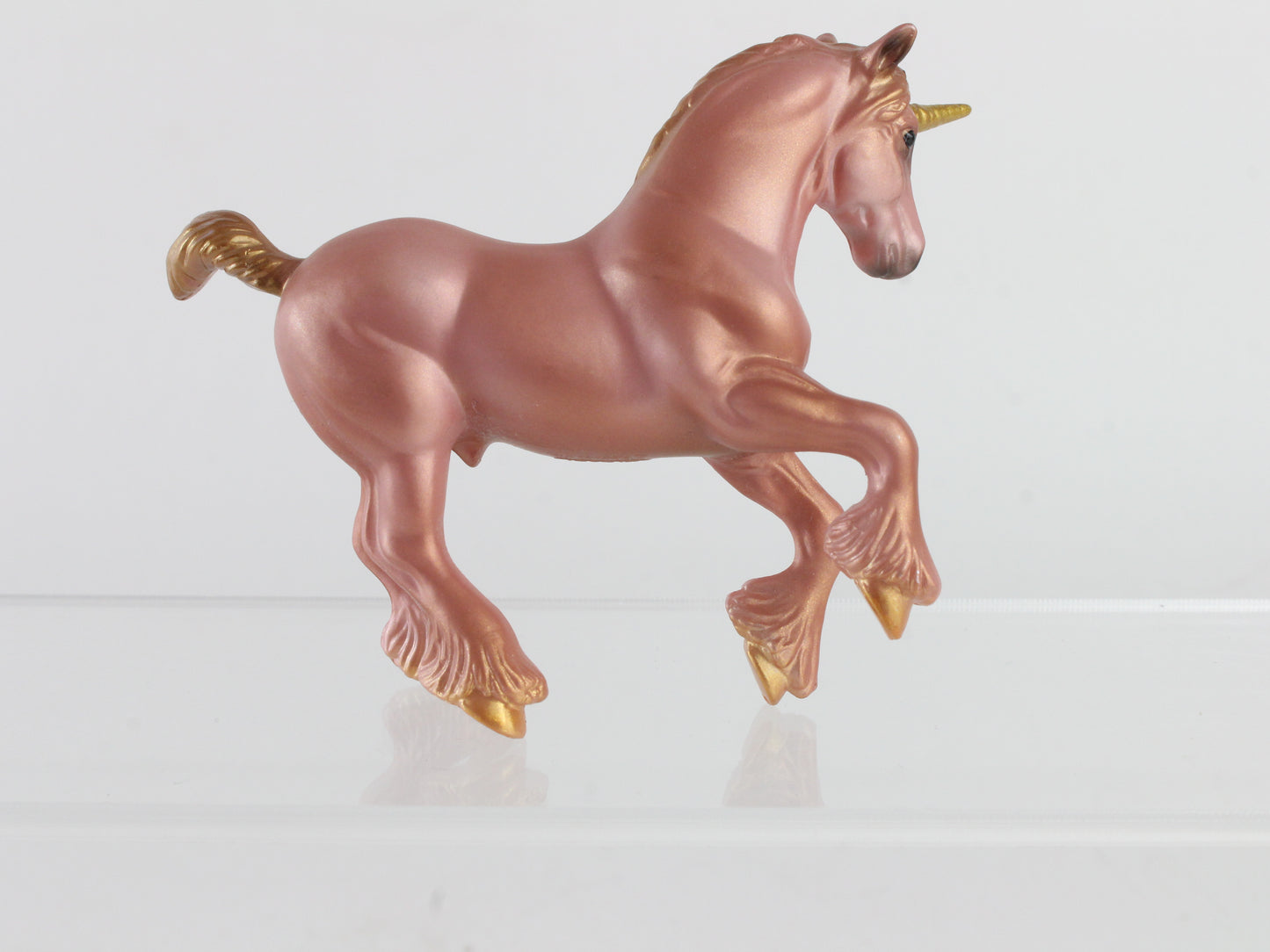 Pink Unicorn Clydesdale Mold Breyer Stablemates Model Horse