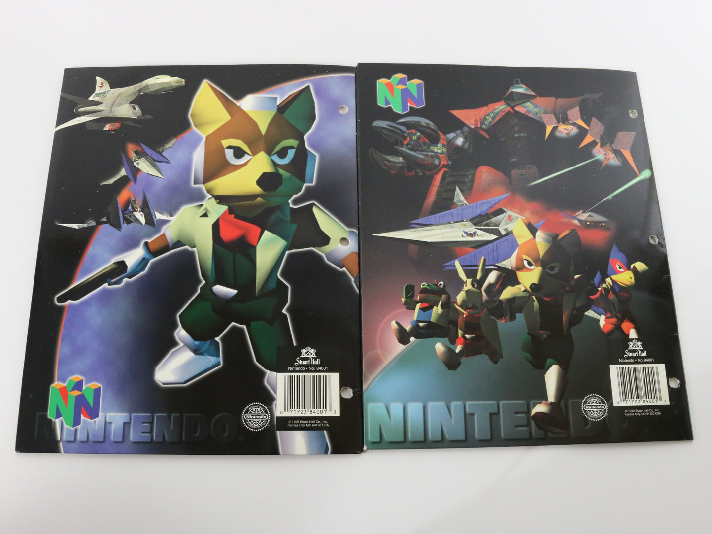 Lot Of 2 Star Fox School Folders Nintendo 64 N64 Stuart Hall RARE