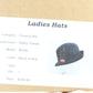 Bailey Tomlin London Ladies Black Felt Cloche Hat W/ Leaves 6 7/8 55cm
