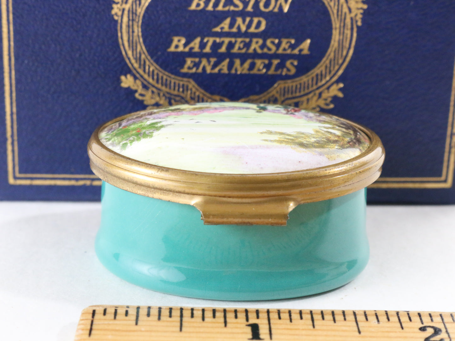 Halcyon Days Enamel Trinket Box The Pastoral Box Bilston & Battersea