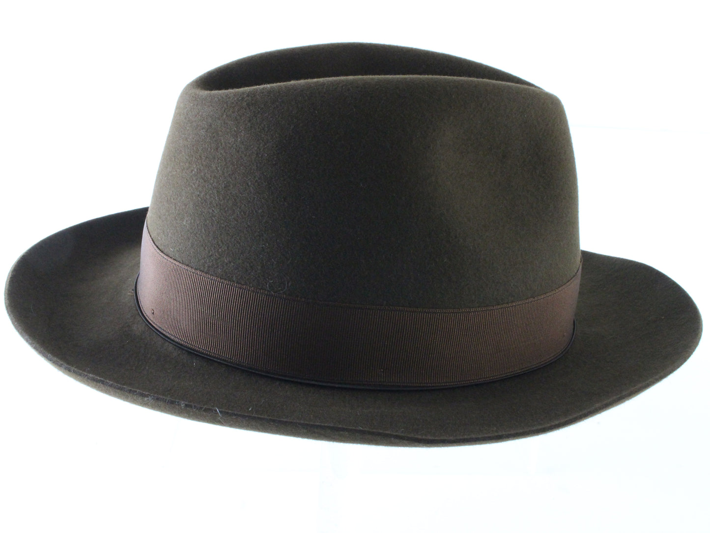 Borsalino Alessandria Mens Brown Felt Fedora W/ Brown Interior 5 56cm