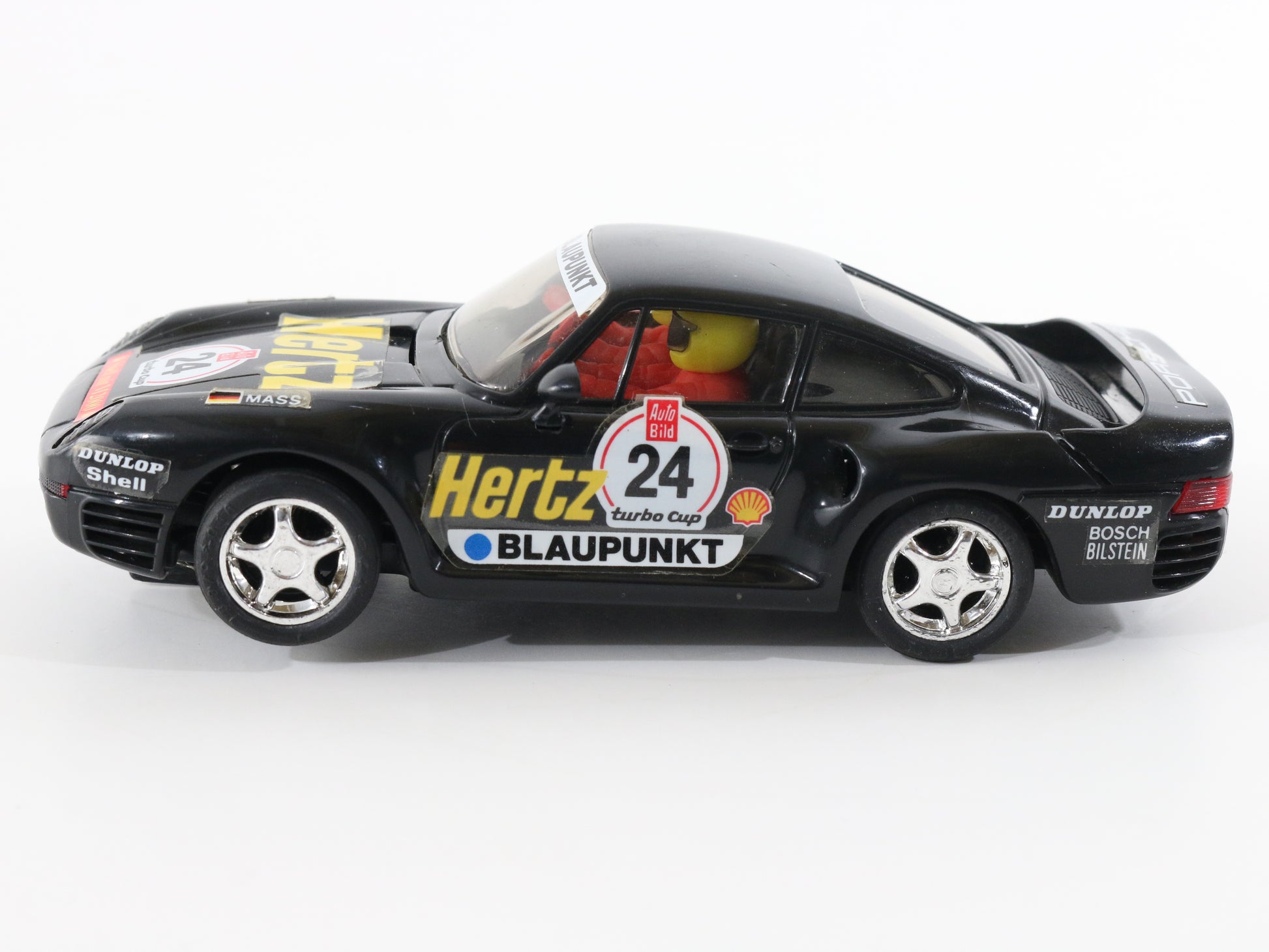 SCX 1:32 Slot Car Porsche 959 Black #24 Hertz