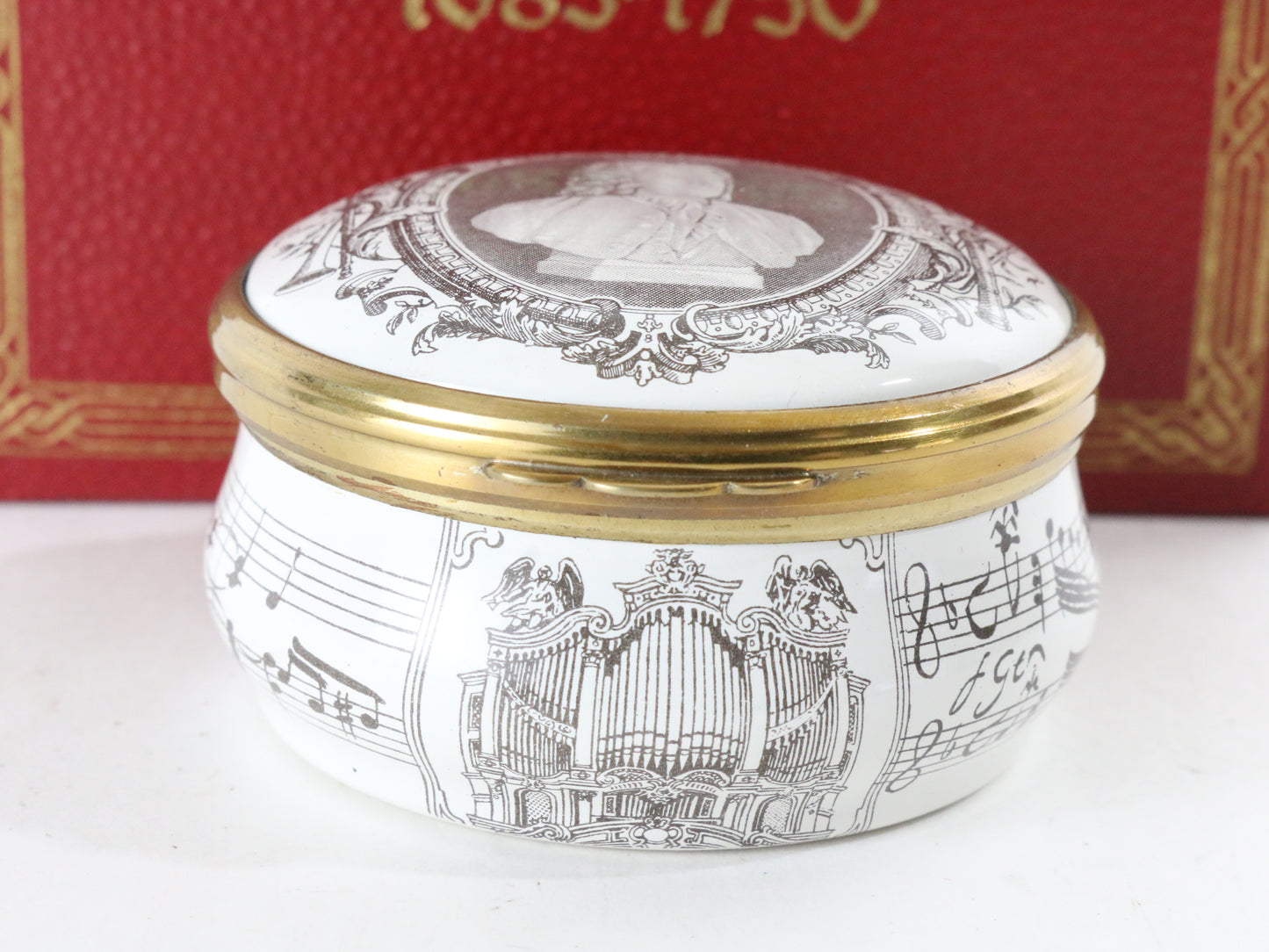 Halcyon Days Bilston Battersea Enamel Box Johann Bach Musical Series #17/400