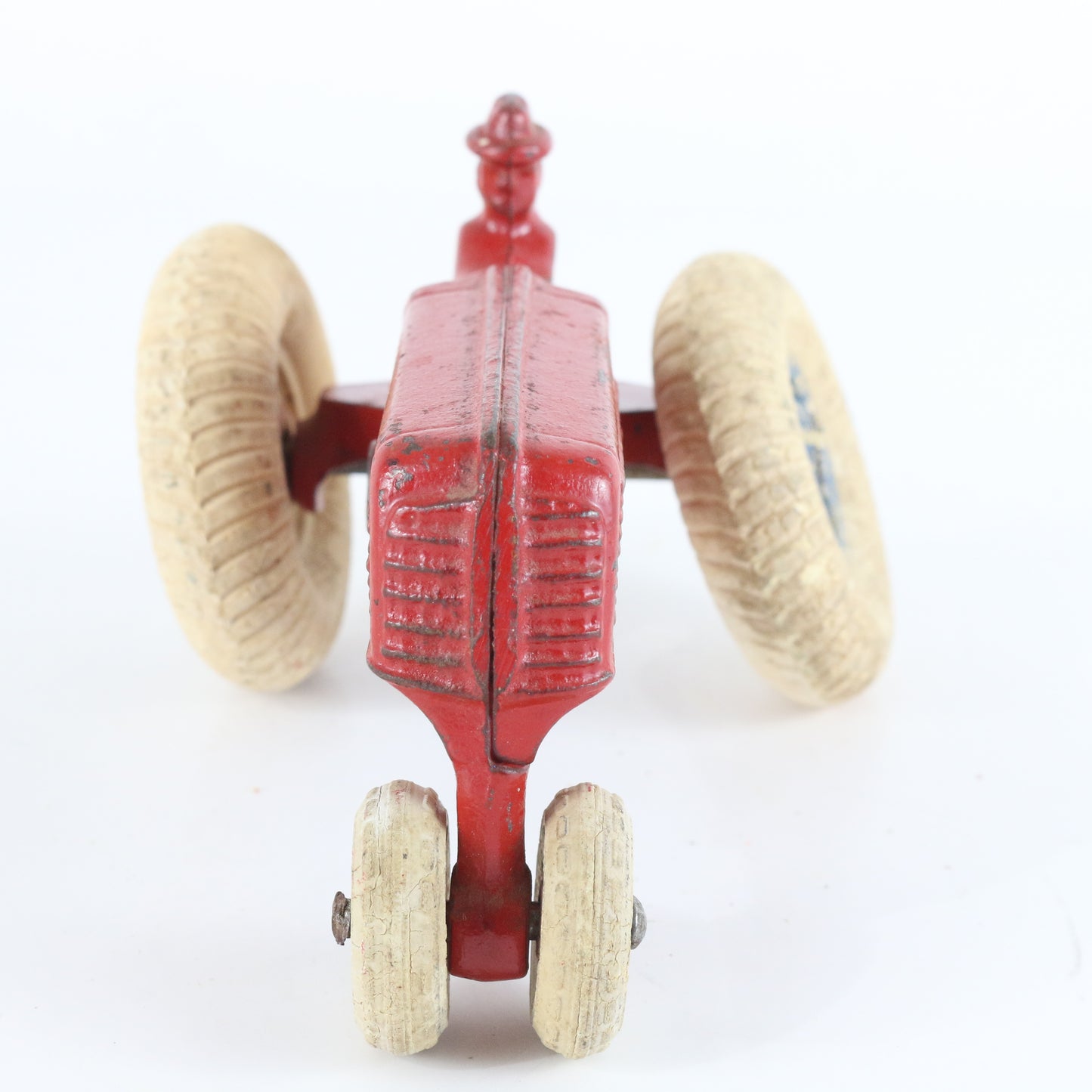 Arcade Red Cast Iron Tractor W/ Balloon Tires 5.5"