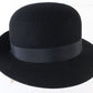 Miss Bierner Ladies Black Wool Felt Boutique Hat W/ Band 7 1/4 58cm