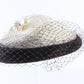 Mr John Classic Ladies Boutique White and Brown Wool Felt Hat 7 1/8 57cm