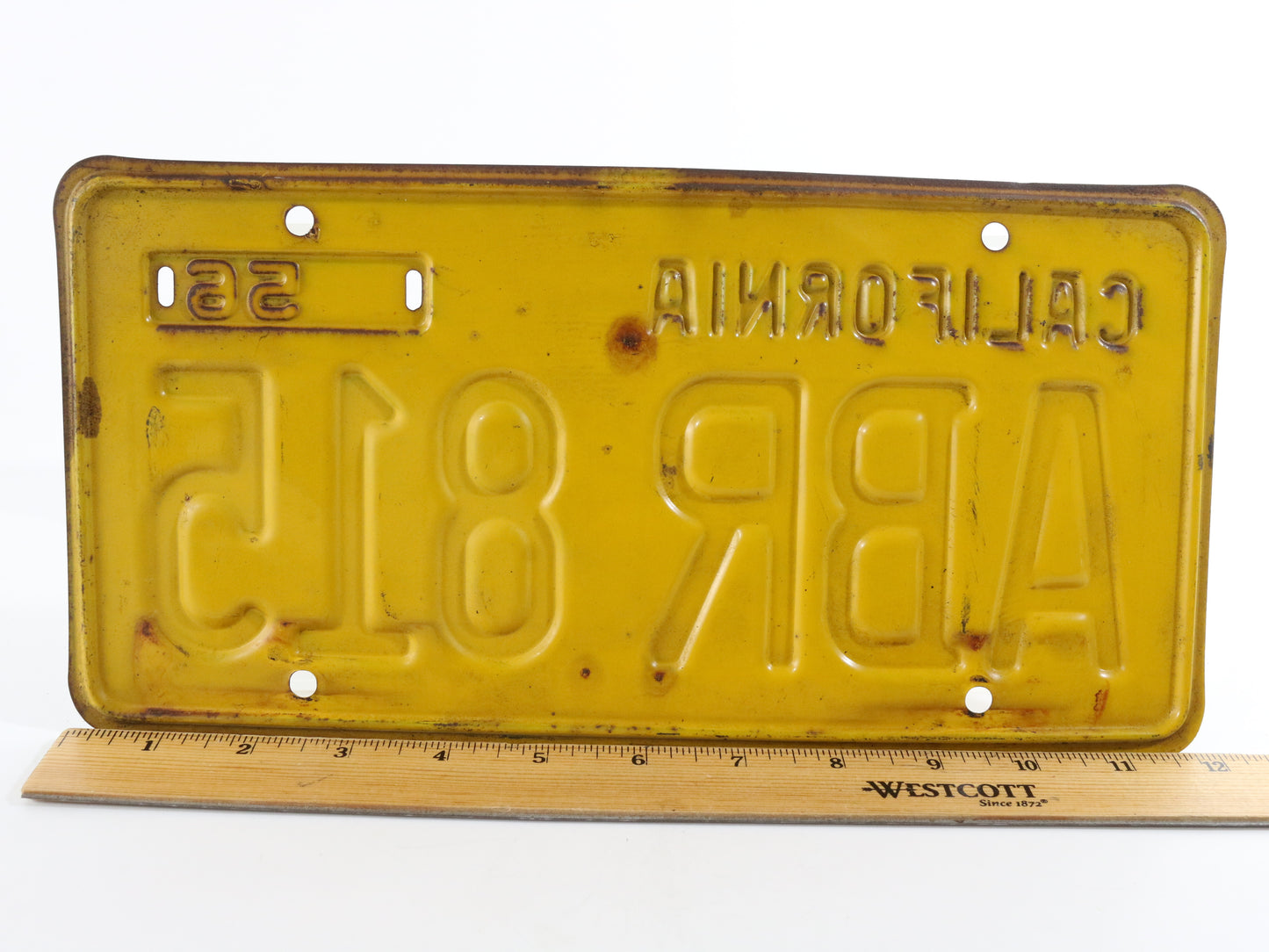 1956 California CA License Plate ABR815 1962 Sticker Hot Rod Automobile