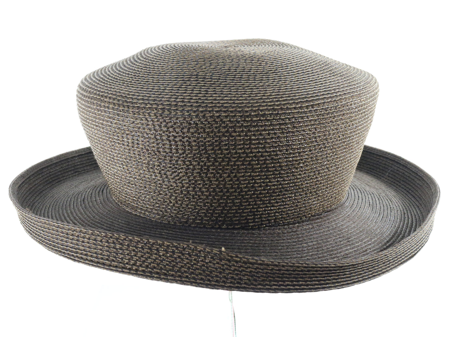 Frank Olive Ladies Brown Mad Hatter Top Kettle Edge Brim Hat 6 7/8 55cm