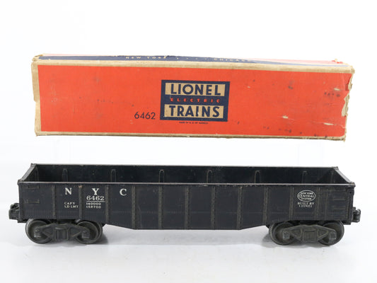 Lionel O Postwar 6462 New York Central Nyc Black Gondola Car + Box