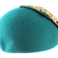 Sonni of California Ladies Green and Gold Boutique Wool Felt Hat 7 56cm