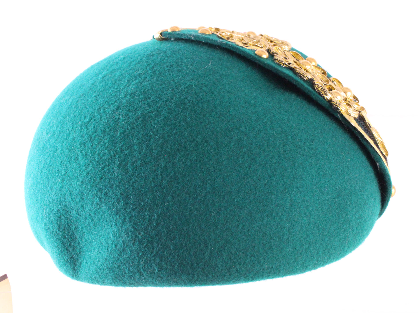 Sonni of California Ladies Green and Gold Boutique Wool Felt Hat 7 56cm