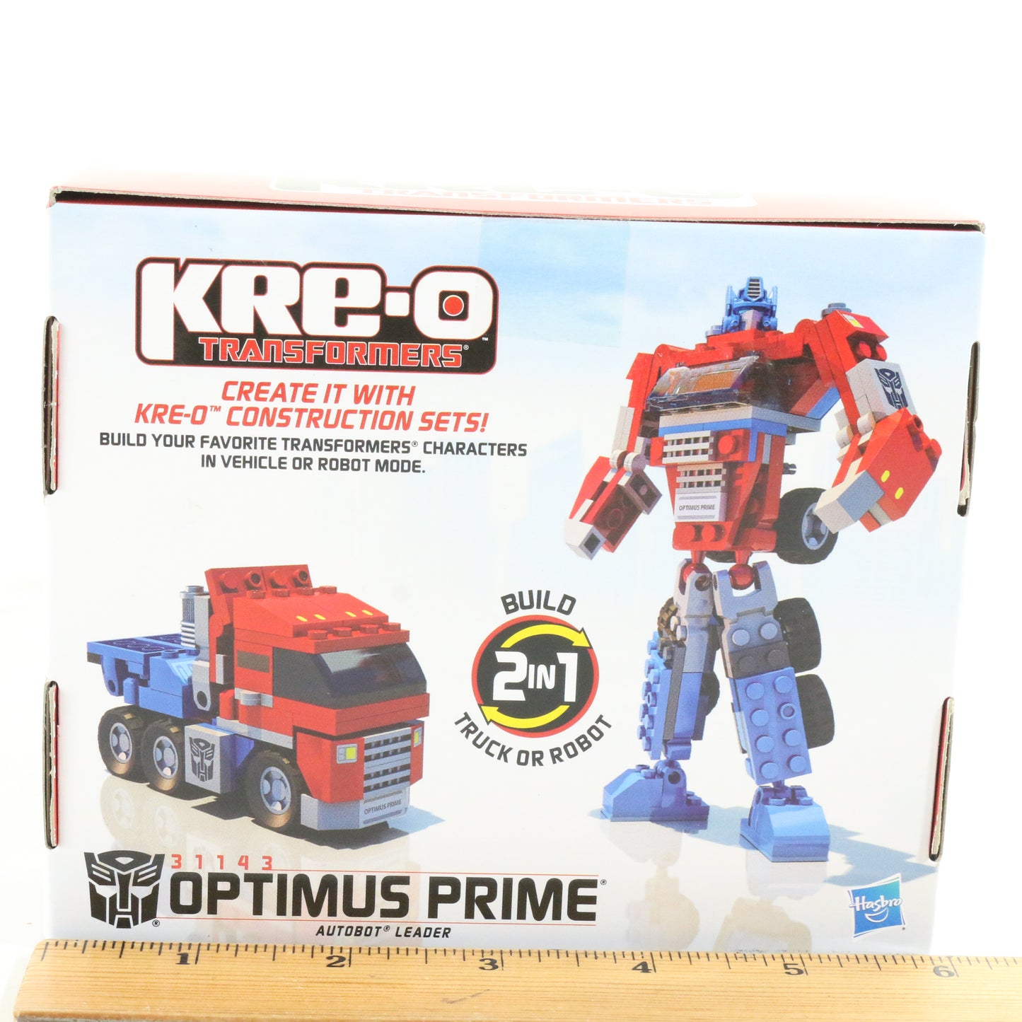 Optimus Prime 90pc Kre-o Kit Transformers Truck Or Robot Hasbro 31143