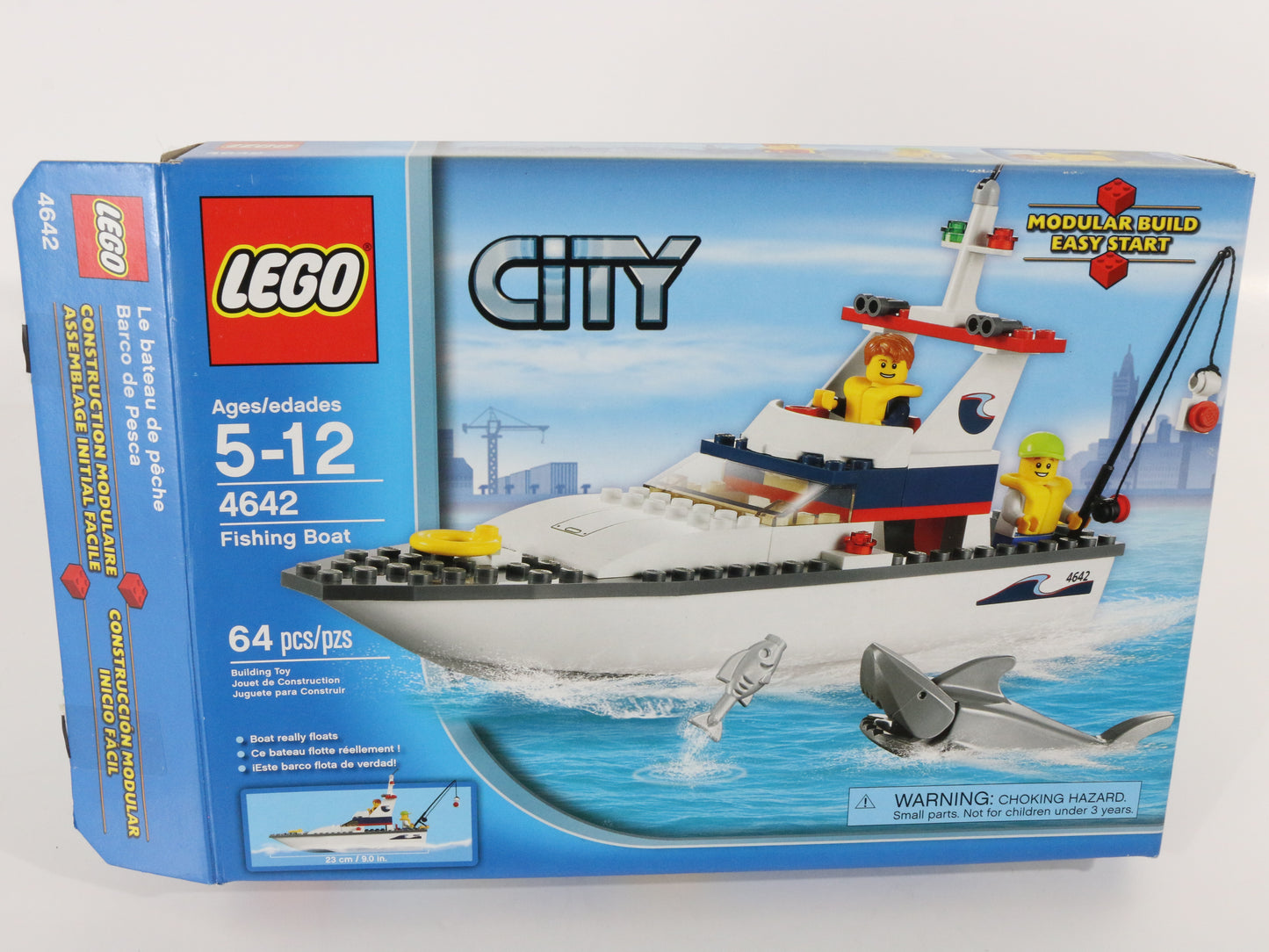 Lego City Fishing Boat Mostly Assembled Set 4642 W/ Box & Instructions