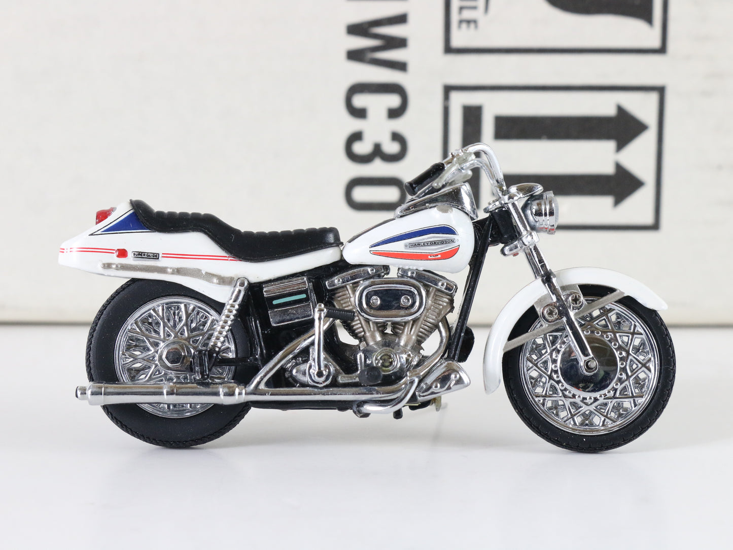 1971 Harley Davidson Super Glide Model Motorcycle Franklin Mint 1:24 B11wc30