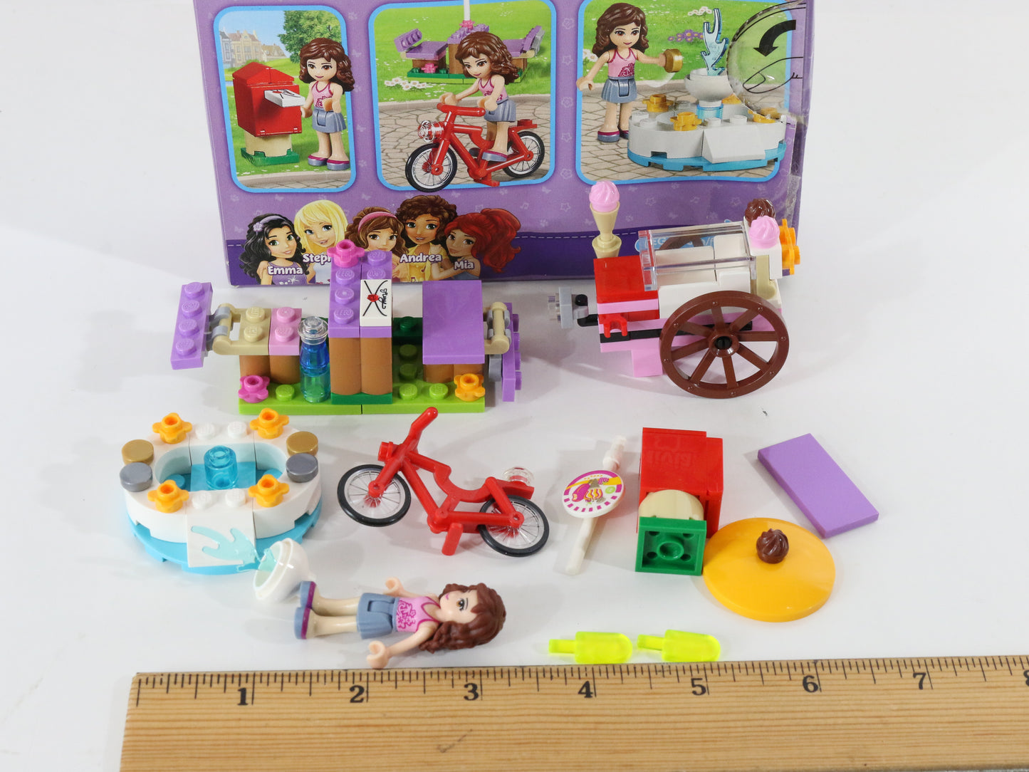 Lego Friends Olivias Ice Cream Bike Mostly Built Set 41030 W/ Box & Instructions