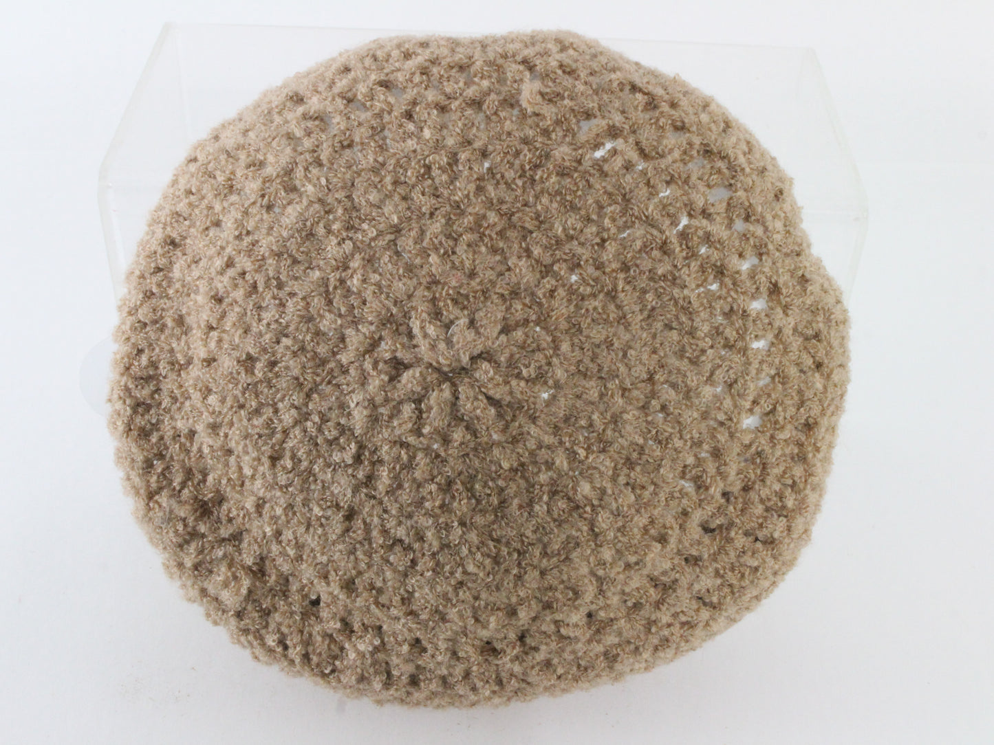 Hand Knitted Round Brown Ladies Hat 6 3/4 54cm & 70��� Scarf