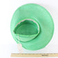 Jack Mcconnell New York Ladies Green Straw Hat W/ Rhinestones 7 1/8 57cm