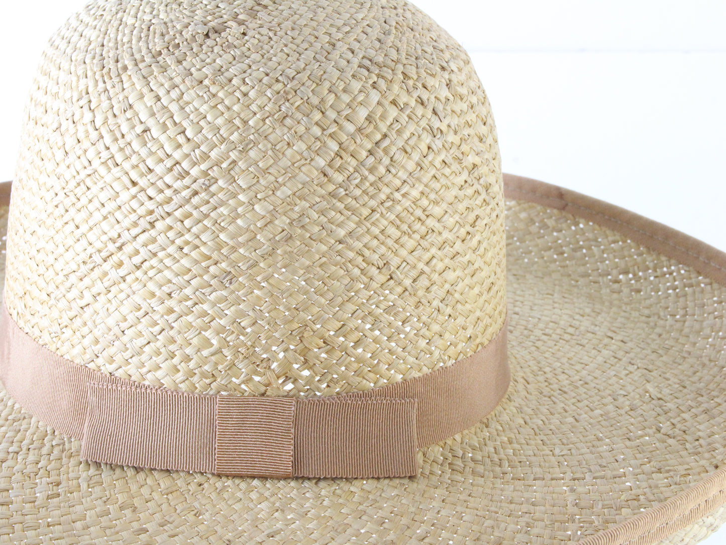 Peralta Place Ladies Natural Straw Summer Hat W/ Tan Band MULTIPLE SIZES