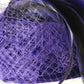 Adolfo II Ladies Boutique Purple Wool Felt Church Hat W/ Feathers 6 3/4 54cm