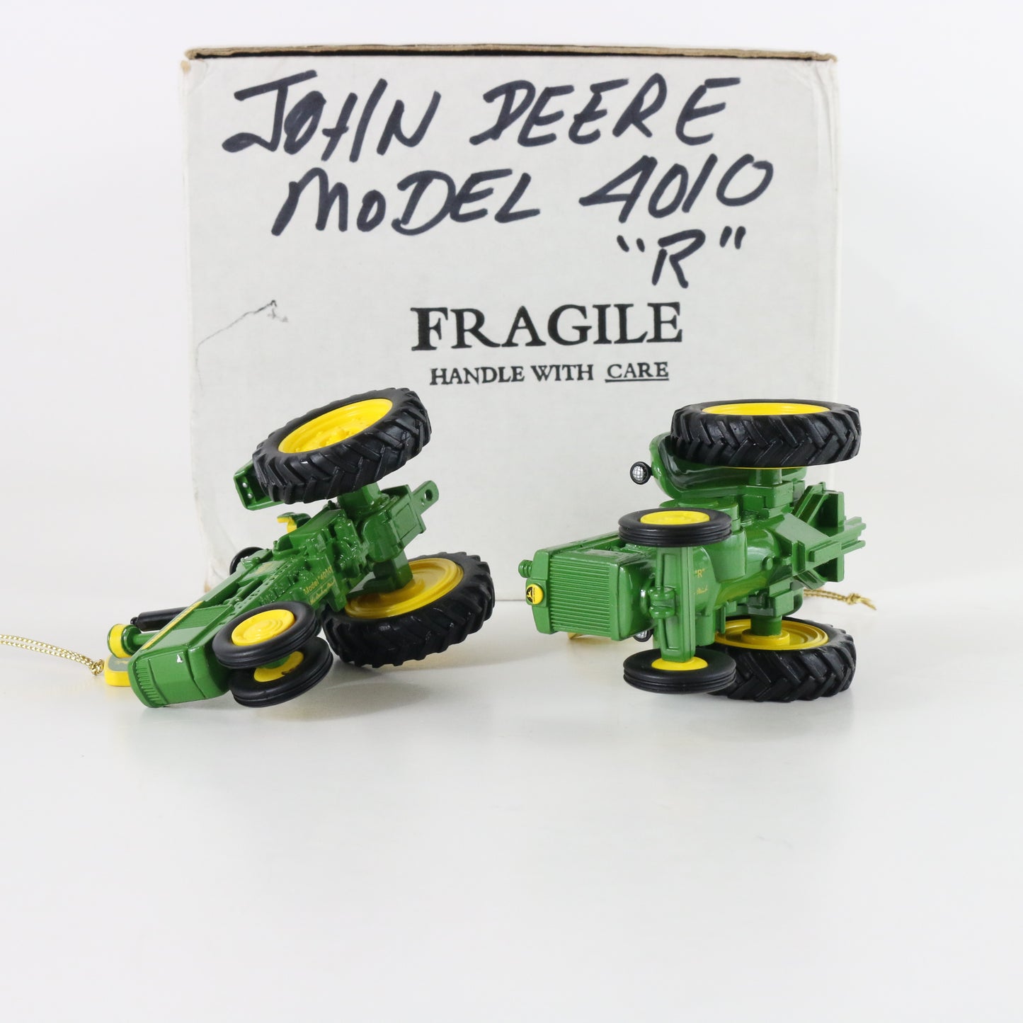 John Deere Model 4010 & Model R Tractor Ornaments Danbury Mint