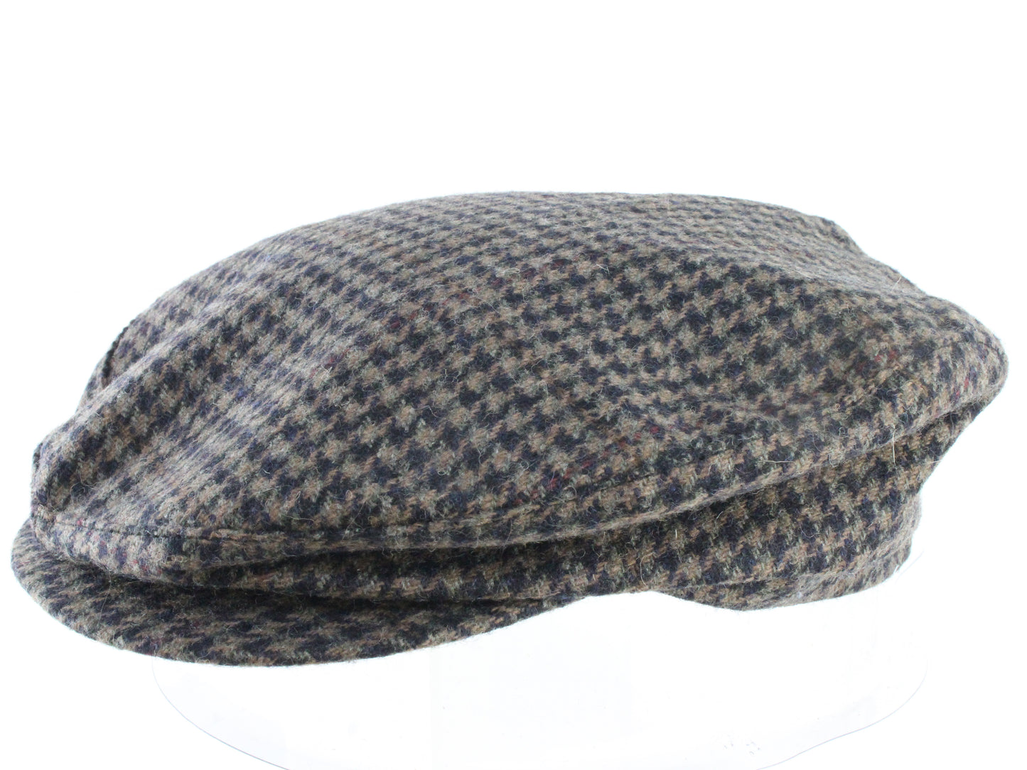 Lake of the Isles Mens Vintage Brown Houndstooth Wool Sport Cap S