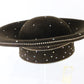 Makins New York Ladies Bronze Brown Felt Hat W/ Rhinestones 7 1/8 57cm