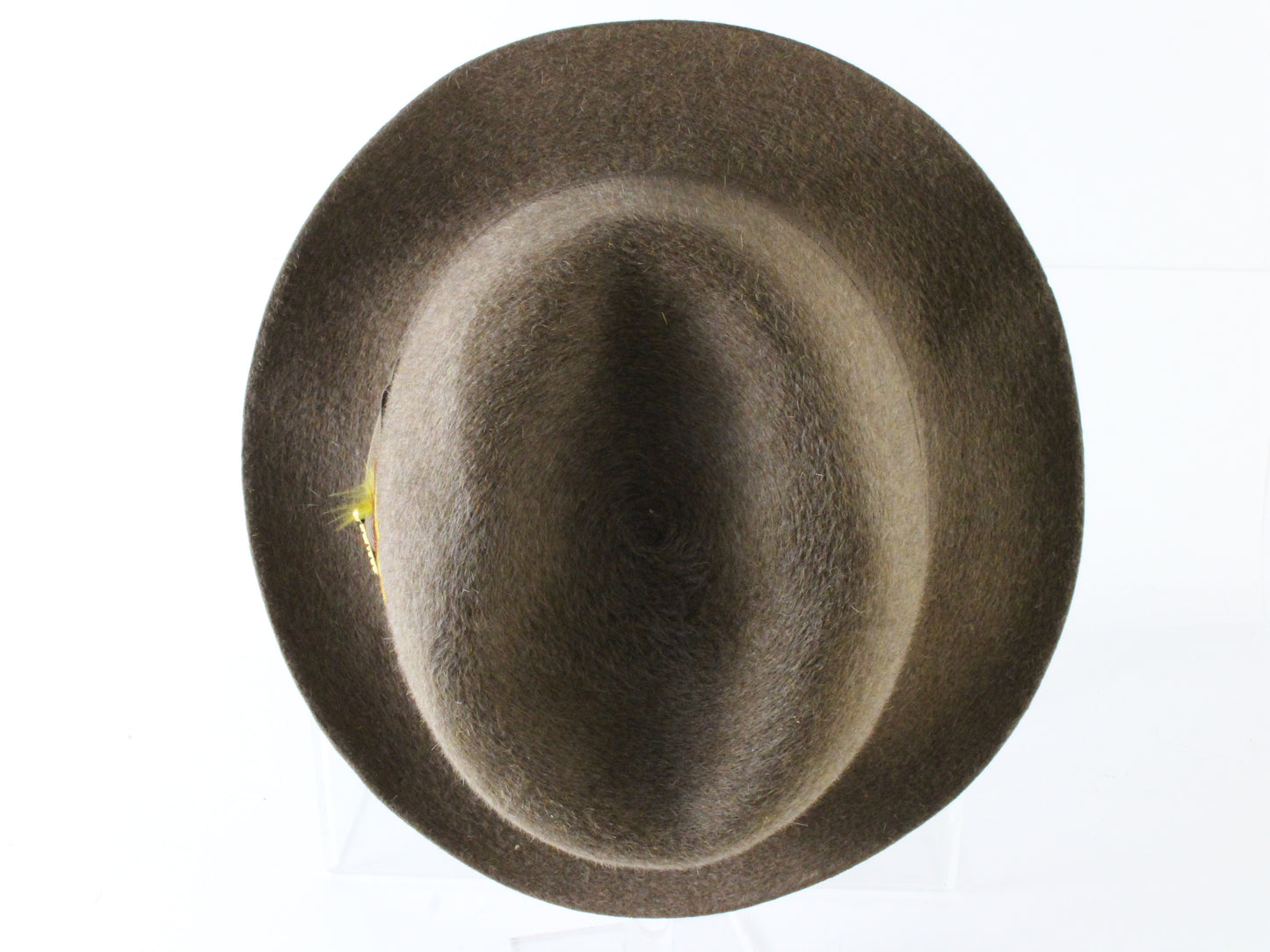 Biltmore Vagabond Top Hatters Mens Tan Mix Felt Fedora W/ Feather MULTIPLE SIZES